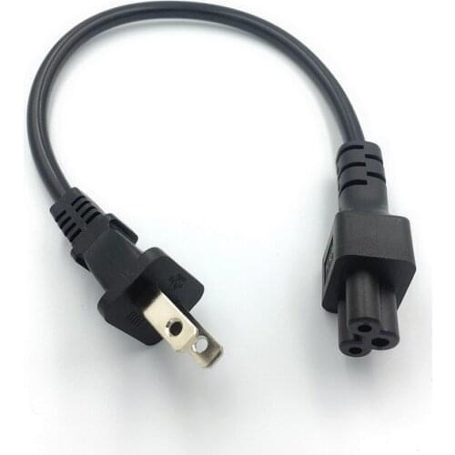 1 pcs Hot USA UL Canada US 2pin male to IEC 320 C5 Micky Short travel Power cord for notebook Power supply