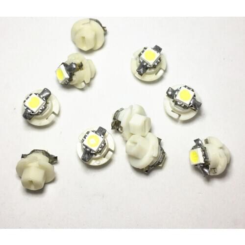 10PCS Car Instrument Lights B8.4 LED Brand New T5 B8.4D 5050 1SMD Side Indicator Lights Car Light Gauge Dashboard Lamp 12V
