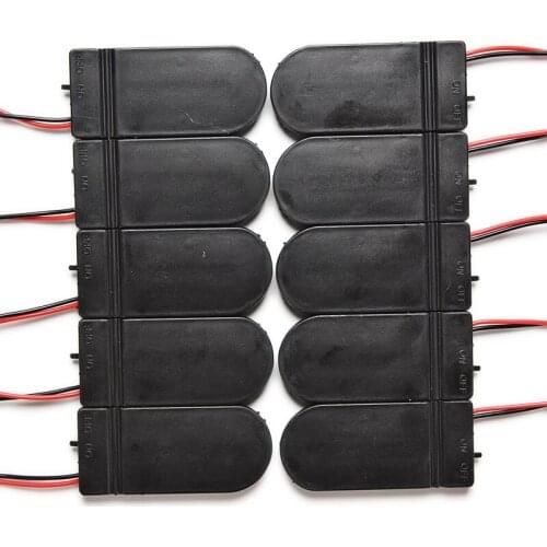 10pcs CR2032 Button Coin Cell Battery Socket Holder Case Cover With ON/OFF Switch 3V x2 6V battery Storage Box