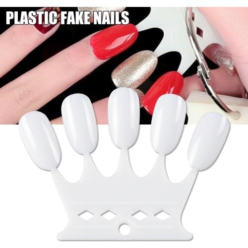 10Pcs/set False Nail Tips Color Card Practice Display Tools Crown Shaped Acrylic Board DIY Manicure Fake Nails Art Tool Nail Art