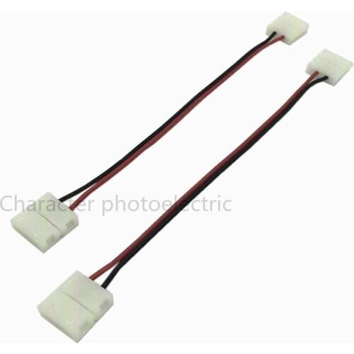 10pcs/lot,10mm 2pin LED strip connector wire for 5050,5630,5730 single color led strip, free solder connector wire