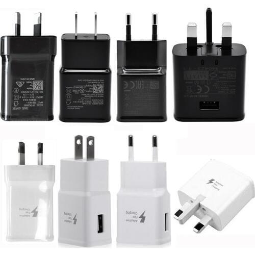 250pcs Fast Charger Adaptive Travel Wall Charger UK/AU/EU/US Charger For xiaomi VIVO OPPO Samsung S7 S8 S9 Note 8
