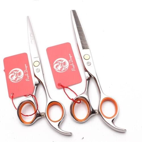 5.5In. Stainless Purple Dragon Straight Shears Thinninng Shears Dog Grooming Kit Animal Scissors Professional Pet Scissors Z1008
