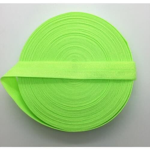5yards/lot 5/8" 15mm Green Multirole Fold Over Elastic Spandex Satin Band Ties Hair Accessories Lace Trim Sewing Notion
