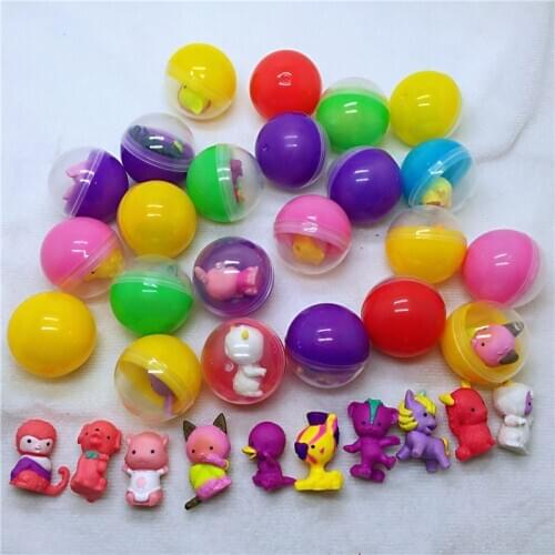 50pc/Pack diameter 3.2cm clear plastic capsules toy balls with different figure toys mini dolls mix for vending machine