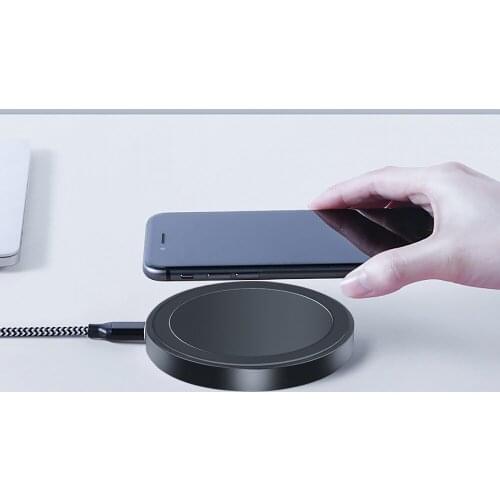 Wireless fast charging pad for iphone X XS XR for Samsung S9 Xiaomi round transmitter base
