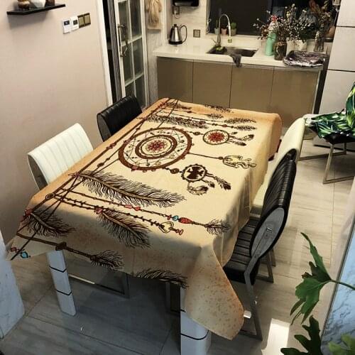Bohemian Quality Dining Tablecloth Color Soft Home Kitchen Banquet Table Cover Mantel Mesa Impermeable Mantel Mesa Rectangular