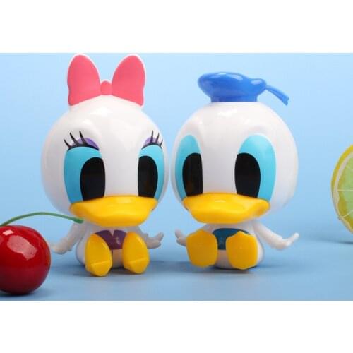 Disney Mickey Minnie Donald Daisy Duck Dolls Plastic Cartoon Mickey Minnie Model Toy for Kid Birthday Xmas Gift Cake Party Decor