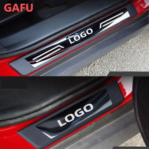 For Toyota RAV4 RAV 4 2020 2021 Car Door Sill Sticker Stainless Chrome Threshold Kick Plate Guard Pedal Protector 2019