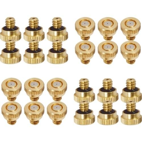 E452 Free Shipping Fog Watering Irrigation Low Presure Spray Misting Nozzles Brass 0.1mm~0.8mm