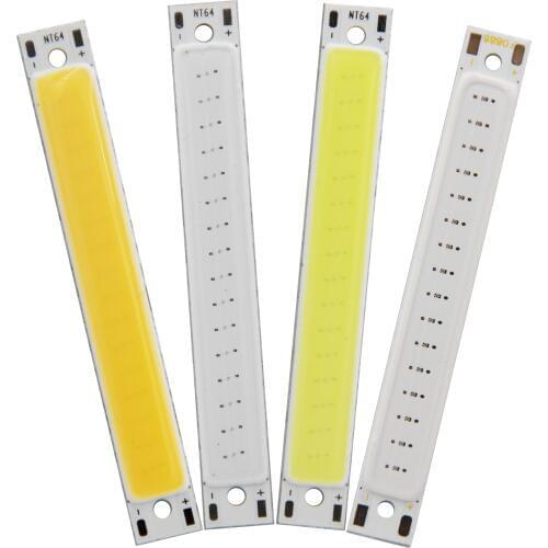 Hot sale 3V 3.7V DC 60mm 8mm LED COB Strip 1.5W 3W Warm Cold White Blue Red COB LED light source for DIY Bicycle work lamp