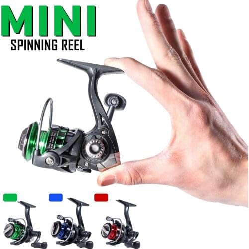 Sougayilang MINI Type Ice Fishing Reel Spinning Wheel Gear Ratio 5.2: 1 Metal Spool Winter Fishing Gear Outdoor Fishing Tackle