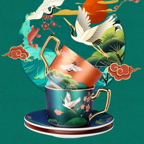 Chinese Style Cup Ceramic Luxury Porcelain Afternoon Tea Turkish Eco Friendly Coffee Cup Travel Tazas Household Products 50