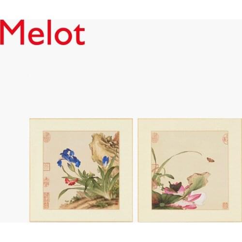 Flower and Bird Picture Book Mirror Core Frameless Decoration Birthday Gift Chinese Wind Wall Decor Painting Home Decoration