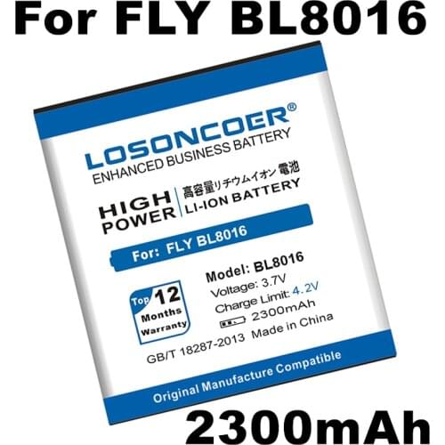 LOSONCOER 2300mAh BL8016 BL 8016 BL-8016 Batteries For FLY BL8016 Smart Phone Battery+Quick Arrive