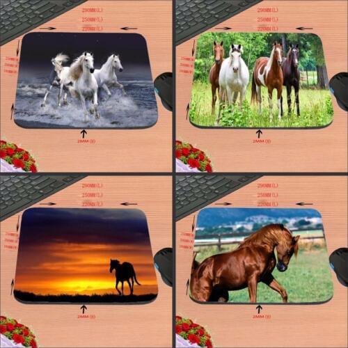 Mairuige Top Selling Running Horse Print 18*22cm/25*20*cm/25*29cm Rubber Mouse Pad Computer Gaming Mouse Pad Gamer Play Mats