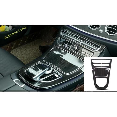 Lapetus Gear Shift Decoration Panel Cover Trim For Mercedes Benz E Class E-Class W213 2016 - 2021 ABS Carbon Fiber Look