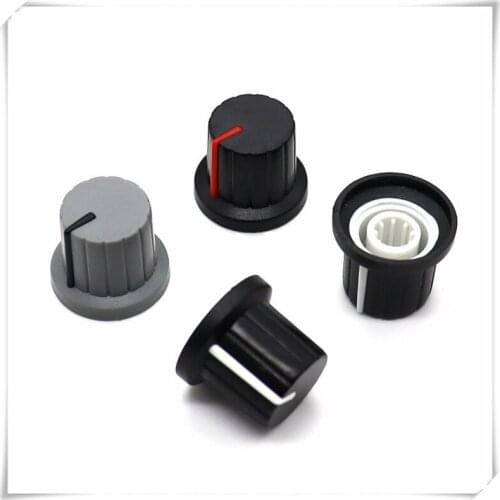 10 Pieces Plastic Flower Shaft Knob Diameter 21mm Height 17mm Potentiometer Encoder Knob Gear Shaped Inner Hole 6mm
