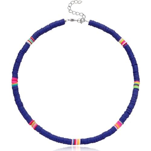 PN5 Trendy Bead Strand Beaded Choker Necklace For Women Bohemian Colorful Handmade Necklace Collar Jewelry