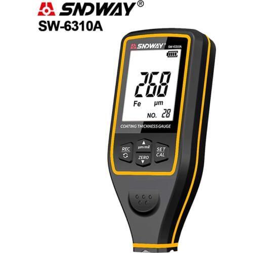 SNDWAY Thickness Gauges Paint Thickness Gauge Digital Film Coating Car Coating Thickness Gauge Tester Backlight Thickness Gauges
