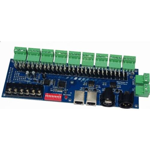 DC12V-24V led RGB controller,27CH 27channels LED DMX512 decoder with XRL 3P RJ45 for led strip light led lamp free shipping