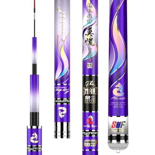 3.6m-7.2m Taiwan Fishing Rod 4H 5H 6H Hardness Carp Fishing Poles 60T Carbon Fiber Fishing Rod Hand Olta De Pesca Fishing Tackle