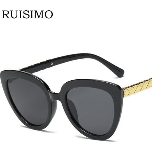 RUISIMO Cat Eye Sunglasses female sun Glasses for women Eyewear Vintage Fashion Summer Sunglasses Women Design retro de sol