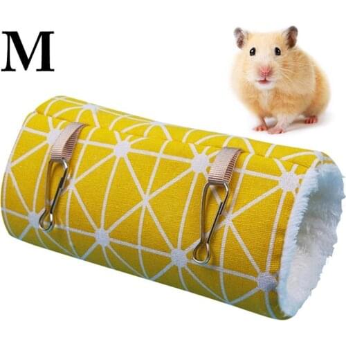 1 Pcs Hamster Cage Ferret Tunnel Hammock Plush Warm Guinea Pig Chinchilla Tube Toy Hanging Sleeping Bed For Pet Rodent Hedgehog