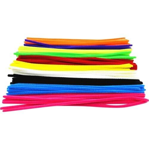 100pcs/set Baby Plush Toy Children Handmade DIY Craft Educational Montessori Materials Chenille Colorful Pipe Cleaner Kids Toys