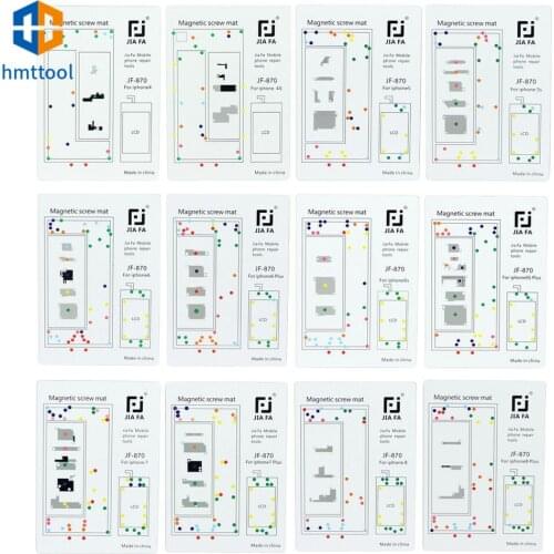 19pcs/lot JF-870 Full Set Phone Magnetic Screw Mat With Screw Map For IPhone 4-8/X/XS/XR/XSMAX/IP11/IP11 PRO/MAX Repair Tools