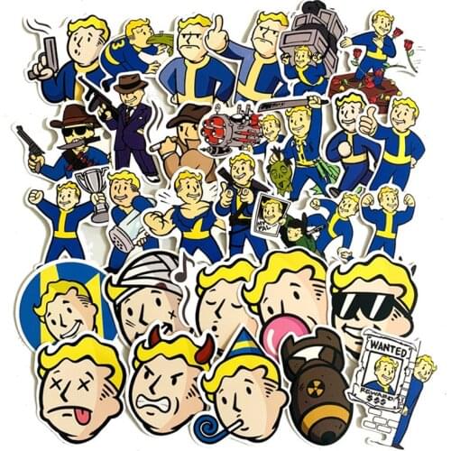 29PCS Fallout Game Stationery Waterproof Pvc Sticker Skateboard Suitcase Guitar Luggage Stickers Kid Toy Gifts Classic Sticker