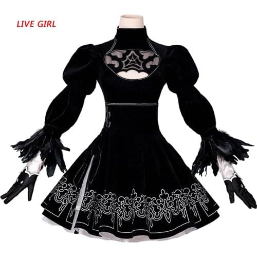 2B 9S NieR: Automata YoRHa No.2 Type B Uniforms Cosplay Costume Free Shipping