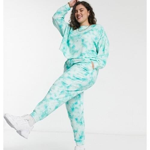 2XL To 8XL Plus Size Tracksuits Sets Women Long Sleeve T-shirt + High Waist Pencil Pant Sports Suits Female Two Piece Set T2418