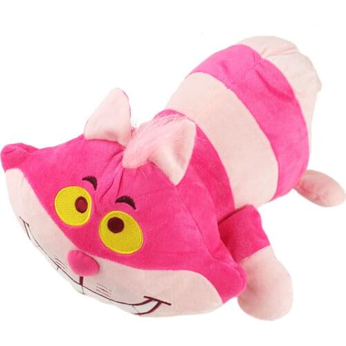 43cm Alice In Wonderland Cheshire Cat Princess Animal Pet Pink Cat Kawaii Cute Plush Peluche Soft Stuffed Toy Doll Kids Gift