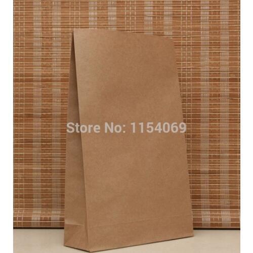50pcs/lot 23x12x7.5cm Leather Color Kraft Paper Bags Recyclable Gift Bag Favor Jewelry Snacks Boutique Gifts Packaging Bags