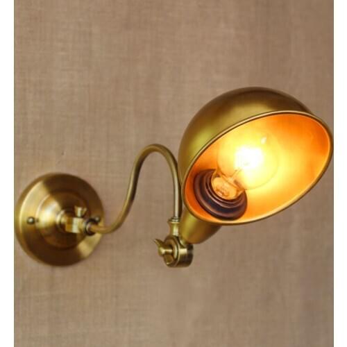 American wall lamp simple personality creative wall lamp outdoor antique European wall lamp industrial iron bedroom lamp