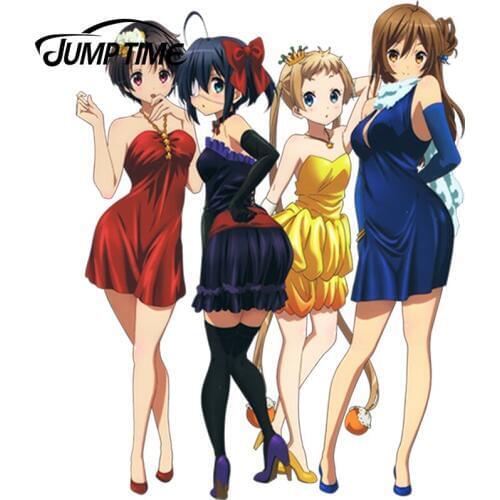 JumpTime 13cm x 10cm Car Styling Sexy Girl Chuunibyo Demo Koi ga Shitai Anime Reflective Car Sticker Waterproof Window Decal