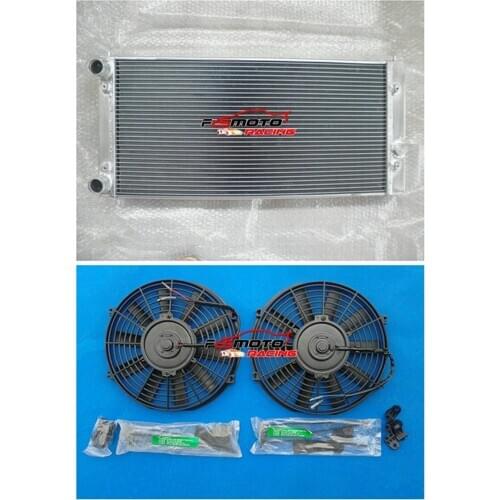 2 Row Aluminum Radiator 1993 - 1999 FOR VW Golf Mk3 1.8L 2.0L MT & FAN Brand New