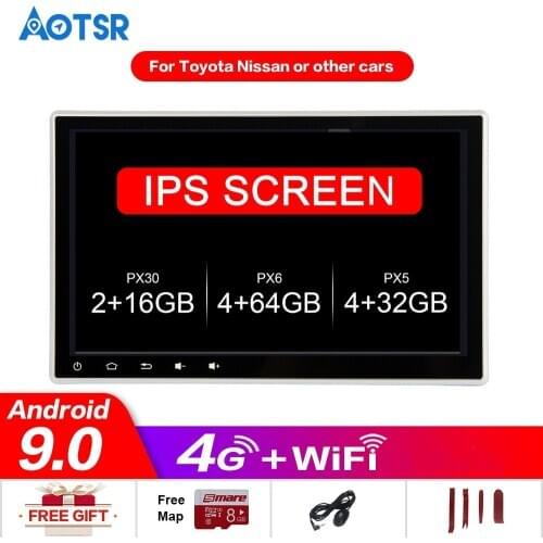 10.2" Display Headunit Android 9.0 32GB Car DVD Player for adjustable 2 din GPS Car Radio for Toyota Nissan other cars headunit