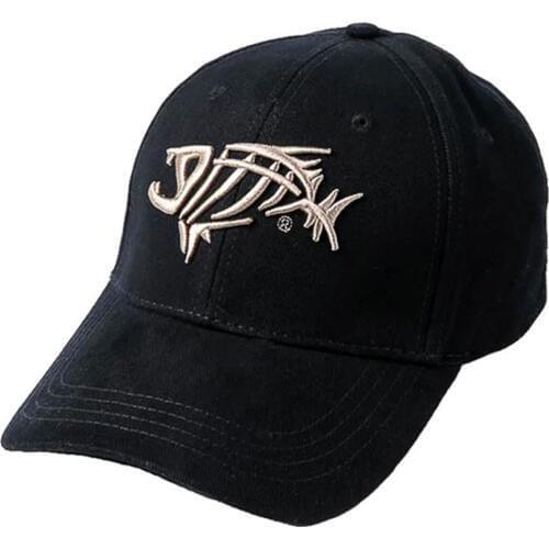 KLV Adjustable Fishbone Embroidery Baseball Cap Men Visor Hat Summer Hip Hop Snapback Caps Trucker Unisex Black Sun Hat