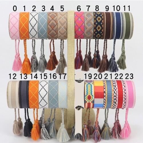 Boho Multistyle Handmade Tassel Bracelet Women Girl Embroidery Braided Bracelet for Gift Party Fashion Jewelry