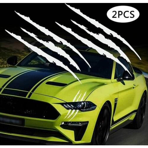 Cae Accessories Funny Car Sticker Reflective Monster Scratch Stripe Claw Marks Car Auto Headlight Decoration Decal Car Stickers