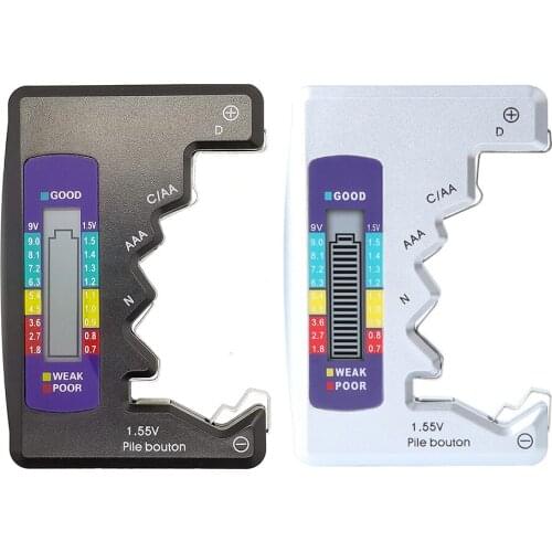 Digital Battery Tester Universal Battery Tester LCD Display AA5 AAA7N 1.5V 9V Button Cell Batteries Battery Tester Analyzer