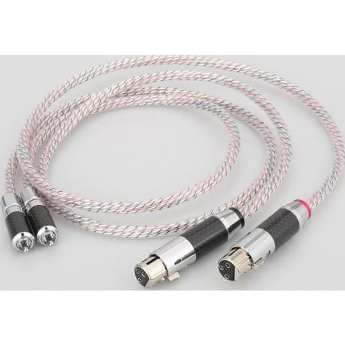 HIFI Series RCA male TO XLR female Audio Cable With carbon fiber hifi audio Cable 1M