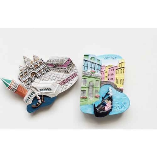 Italy Refrigerator Magnets Venice 3D Hand-Painted Fridge Magnets Venezia World Travel Souvenir Magnetic Stickers Crafts Gifts
