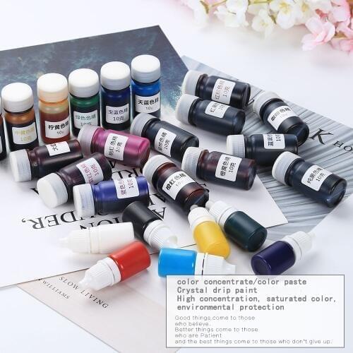 10g 5ml epoxy resin colorant mica powder pigment set lot 15 colors epoxy resin pigments for jewelry making alcohol ink liquid