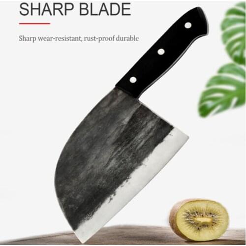 Kitchen Butcher Knife Hand Forged Knife Forged Cleaver Forged Old-fashioned Household Cooking Damascus Steel Professional Chef
