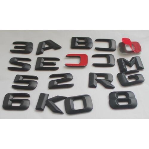Matt Black Trunk Letters Emblem Emblems Badges for Mercedes Benz AMG W176 W204 W204 W221 W222 W212 W213 X117 X218 X253 W166 X156