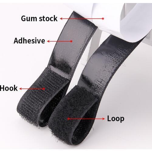 2 Yards Flex Tape Hook and Loop Fastener Nylon Sticker Disks Tape with Super Glue Sewing Camo Shoes Clothing Accessories Hooks
