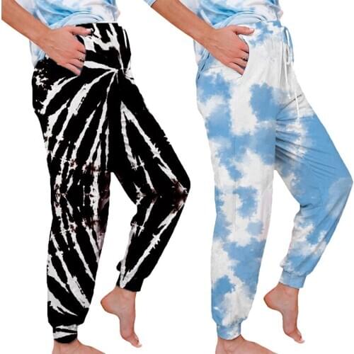 New 2020 Tie Dye Printed Sweatpants Fashion Harajuku Pencil Pants Home Casual Tie-dye Trousers Women